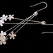three blossom earrings - sterling silver