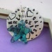 Spiral Design Sterling Silver Disc Pendant - a la carte hand stamped 1 inch round - custom personalized - incl. crystal or bead and charm