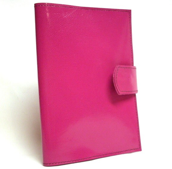 Hot pink leather passport case by sidneyann on Etsy