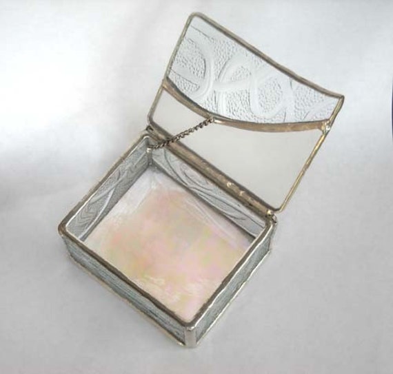 Clear Stained Glass Trinket Box