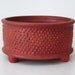 Medium Rusty Red Dish With Bumps