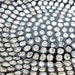 Large Handmade Serving Bowl with Grey Circles