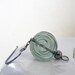 Glass Earrings, Spiral Glass, Fog Grey Green, Silver Earrings, Oxidized Silver, Silver Chain, Sterling Silver, Silver Jewelry
