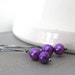 Pearl Earrings, Purple Pearls, Silver Earrings, Purple Pearl Duo, Dangle Earrings, Sterling Silver, Pearl Jewelry, Silver Jewelry