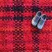 Handwoven Felted Wool Sweater Rag Rug.