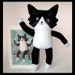 Original Art and Stuffed Cat -SALE-