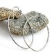 Hammered Ovals - sterling earrings with patina