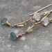 Moss Aquamarine earrings, with Moonstone, Citrine, 14k gold filled, gold woven earrings