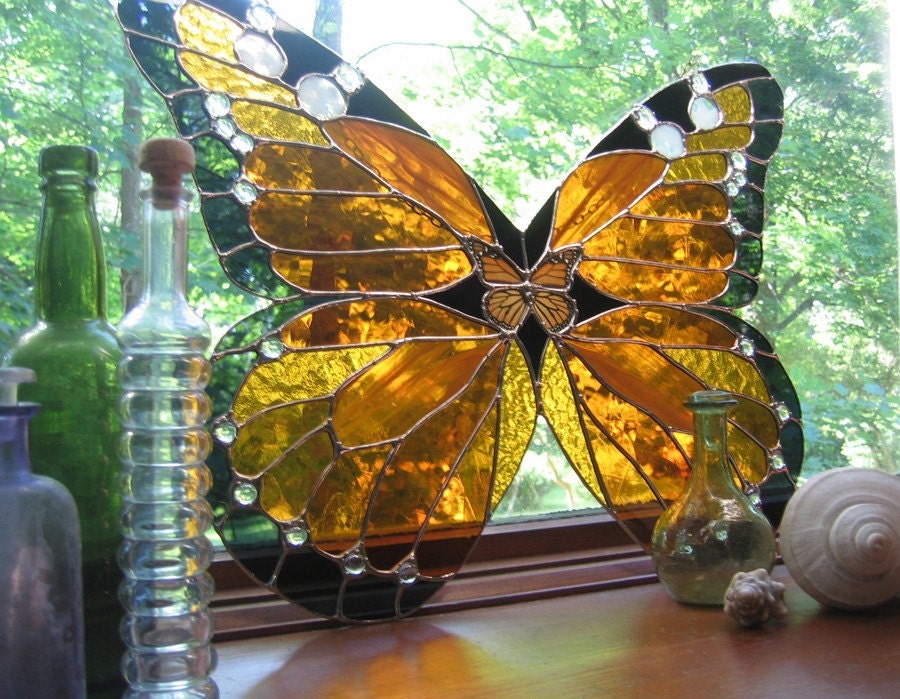 Monarch Butterfly Stained Glass