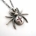 50% Off SALE - Black Widow Pendant - Hand Cast in Sterling Silver - LAST ONE