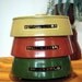 60s Vintage Canisters Potato Chips Popcorn Pretzels Set of Three Mint Condition Never Used
