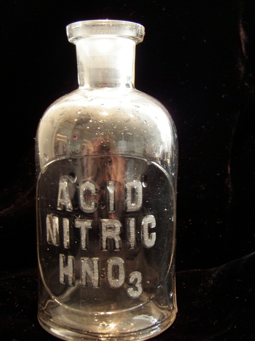 Vintage Bottle Nitric Acid Labratory Industrial by aesthetikara