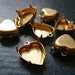 12x11mm Heart Single Loop Brass Rhinestone Prong Settings - 26pcs LAST LOT - Heart Settings, Heart Shapped Settings, Heart Charm, Raw Brass