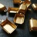 14x10mm Octagon Single-Loop Brass Rhinestone Prong Settings - LAST 21pcs