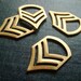 Vintage Brass Military Chevron Charms - 4pcs LAST LOT
