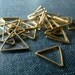 RESERVED for J - Equilateral Triangles 12mm - Raw Brass - 57pcs - LAST LOT