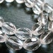 DESTASH - 8x12mm Faceted Elongated Glass Barrel Beads - Crystal Clear - 47pcs