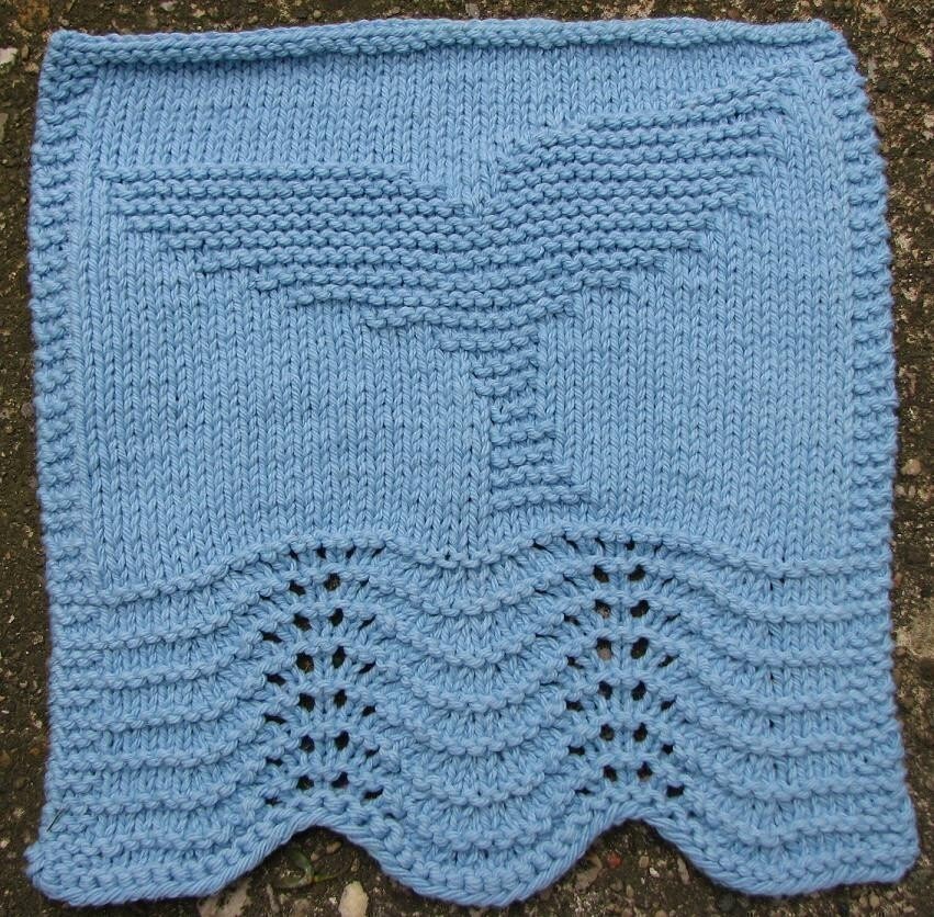 Whale Tail Dishcloth PDF Knitting Pattern