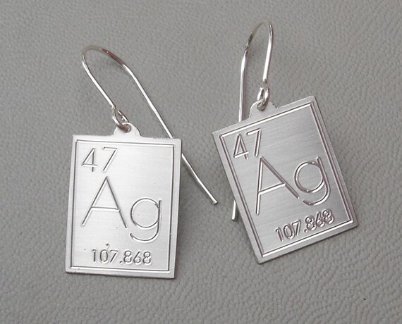 periodic ag table 47 Table Periodic Atomic Elements  Silver  Earrings For Jewelry of Symbol