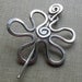 Groovy Flower Power Aluminum Lightweight Shawl Pin or Brooch