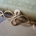 Celtic Infinity Loops Brass Shawl Pin / Hair Pin