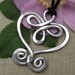 Big Celtic Heart and Swirls Lightweight Aluminum Pendant