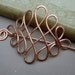 Large Celtic Looping Cross Knots Copper Hair Pin, Barrette, Hair Slide, Hair Clip, Shawl Pin, Long Hair Accessories, Women, Accessory