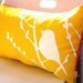 Yellow Bird on Cherry Blossom Pillow