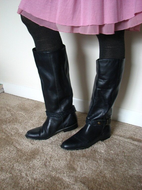 long leather riding boots size 7