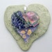 Lavender Heart DichroicGlass Pendant - Fused Dichroic Glass Pendant