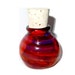 Amber and Purple Stripes glass stash jar bottle Perfect Shape for your Pocket