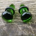 Forest Green 0g gauged ear plugs earrings for stretched piercings Infinite Cosmos Glass