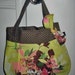 The Gracie Tote Handbag Sultry Citron Posh Floral Polkadot fabric - Ready to ship - BIG SALE