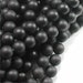BKSTM-rd10 - Black Stone (Matte), Round 10mm - 8 Inch Strand