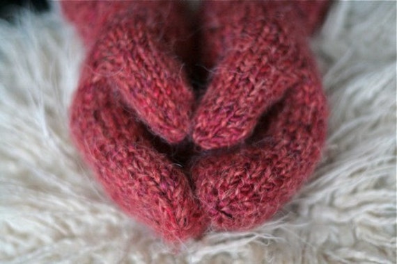 Basic Knit Mitten PATTERN double pointed needles