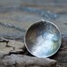 Oxidized Sterling Silver Dome Necklace . One Inch Hammered Domed Disc Pendant Dramatic Gift Jewelry