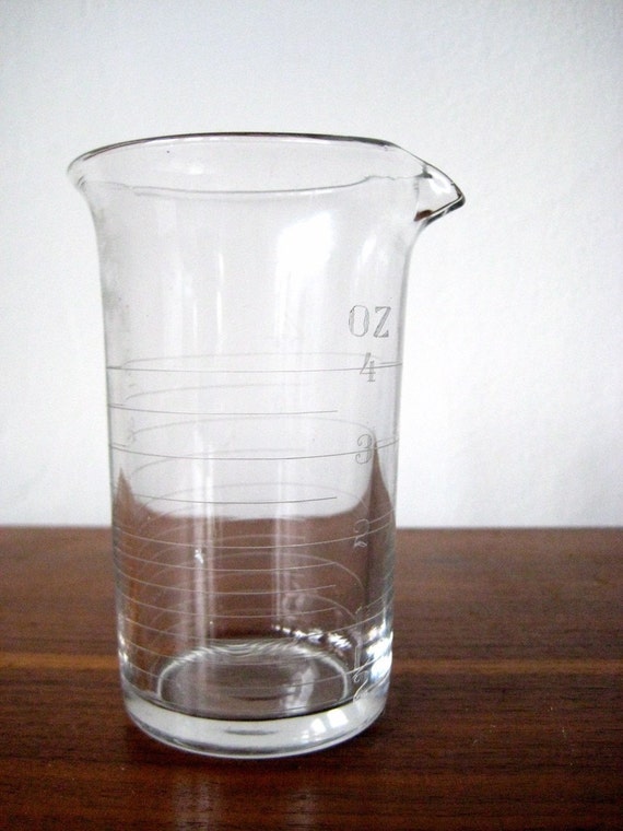 Vintage 4oz Glass Beaker