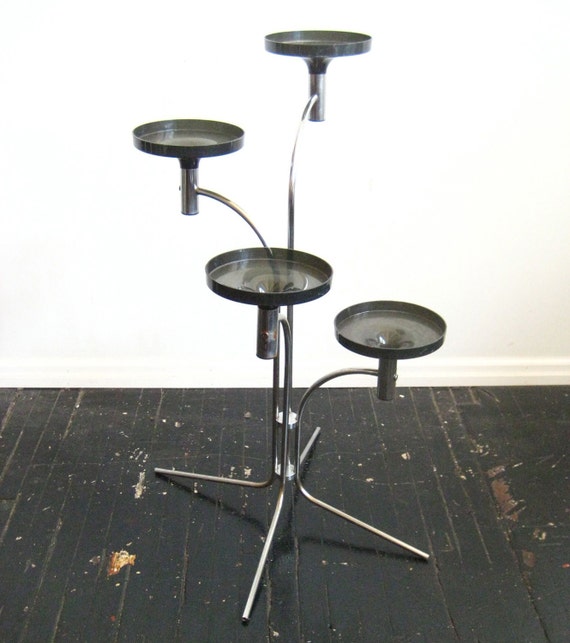 Chrome & Acrylic Plant Stand