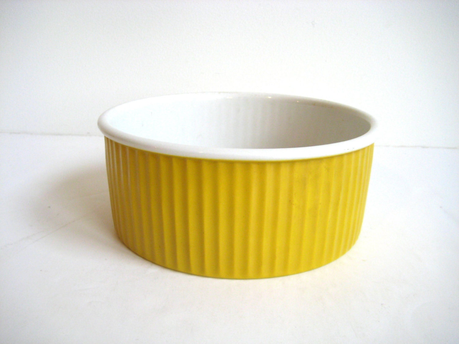 Vintage Copco Souffle Baking Dish Yellow