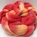 Roving Merino Handpainted 4 oz Colorway, Maine Lobstah