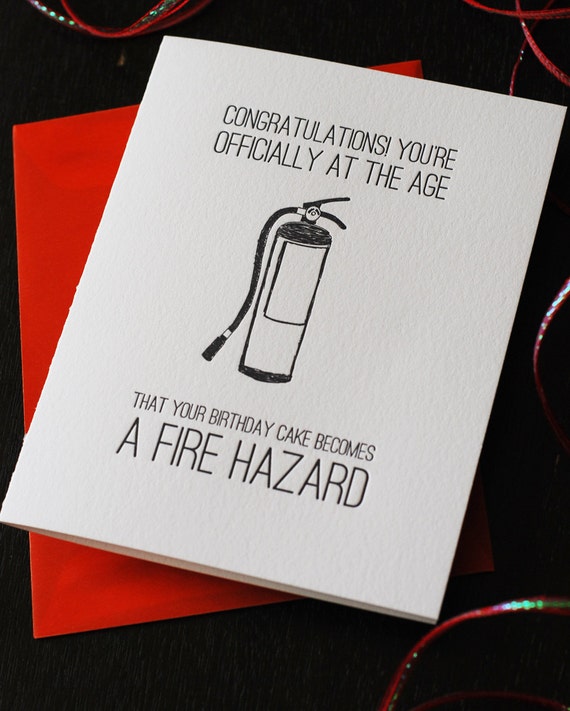 fire hazard birthday cake by richiedesign on Etsy