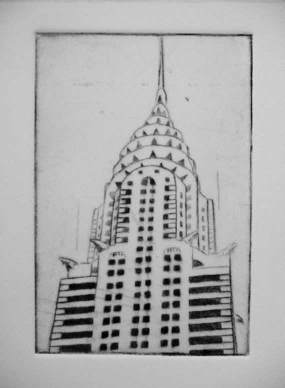 Chrysler building etching #2