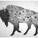 Bison 22X30 (Original Ink Bubble Drawing) buffalo art