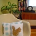 block print squirrel squillow accent pillow