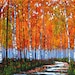 Autumn Path with Birches - 4x6', and Fauve Landscape - 3x5' - Just for Lois.
