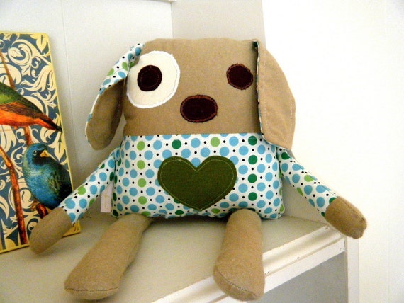 polka dot stuffed dog