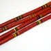 African Trade Beads Vulcanic Phono Record Disc Heishi Beads BLACK YELLOW RED 4mm