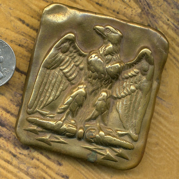 Antique Brass Military Eagle Belt Buckle