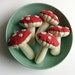Tiny Mushroom Ornament in red