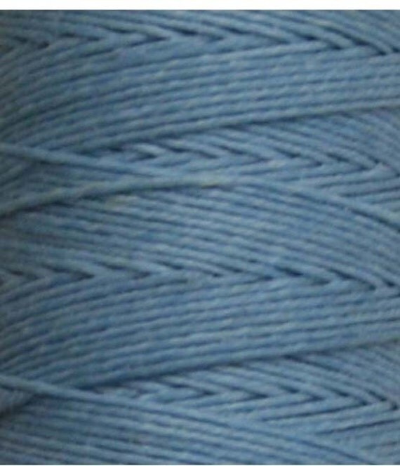 waxed Irish Linen Thread 4 ply 10 yards robins egg blue
